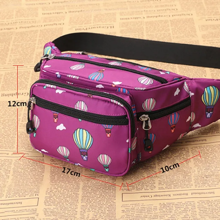 Y051 Women Summer Crossbody Waist Bag Large Capacity Cell Phone Bag(Balloon Black)